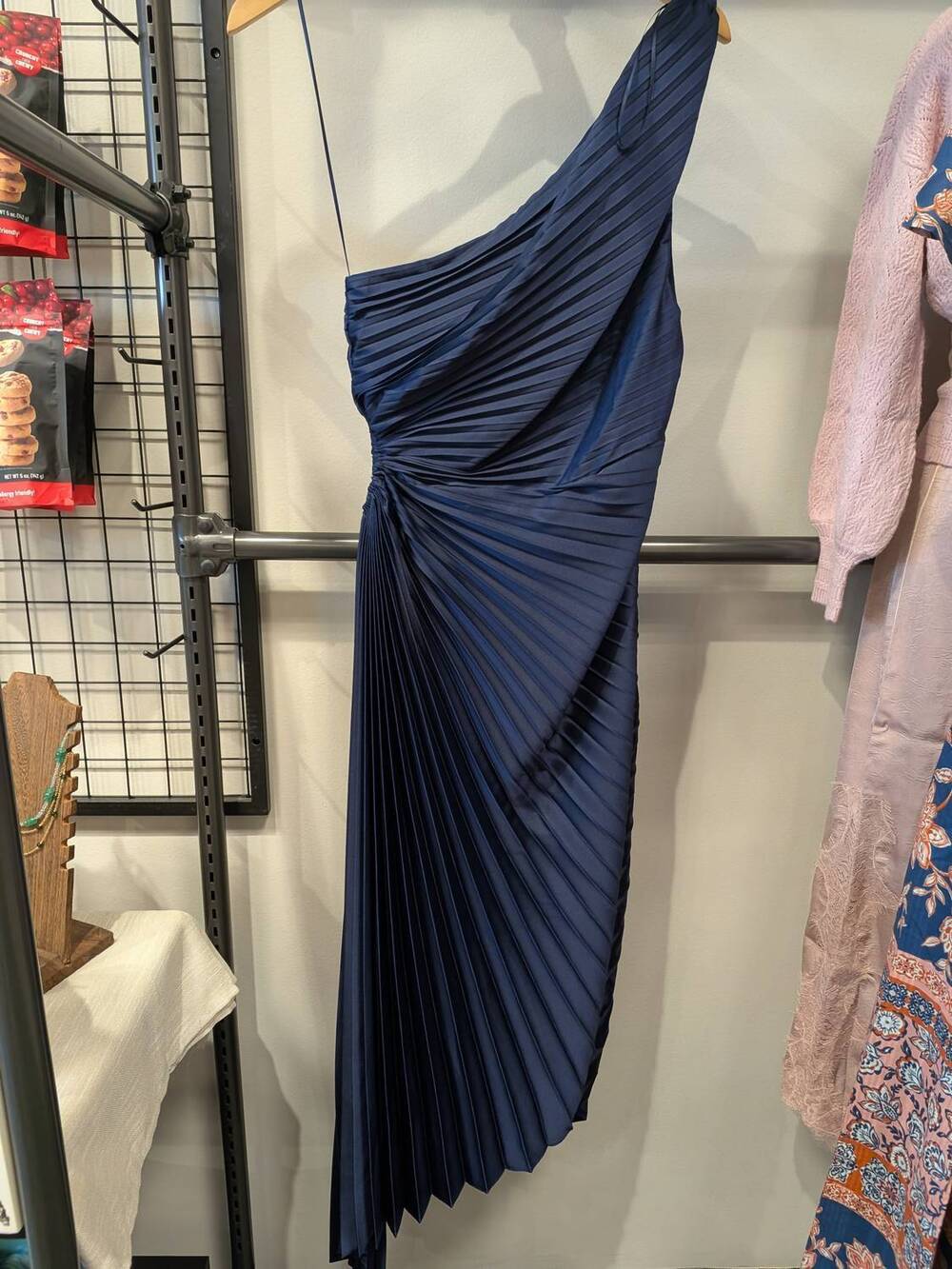 NEW DRESS FORUM women's olympia pleated dress in navy